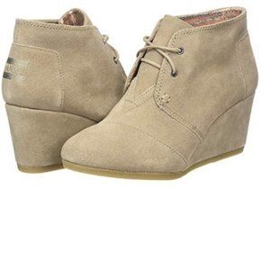 Tom's Desert wedge Taupe Suede 7.5